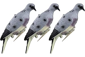 GUGULUZA Dove Decoys for Hunting, 3/6 Pack Realistic Bird Decoys w/Clips for Garden Decorative