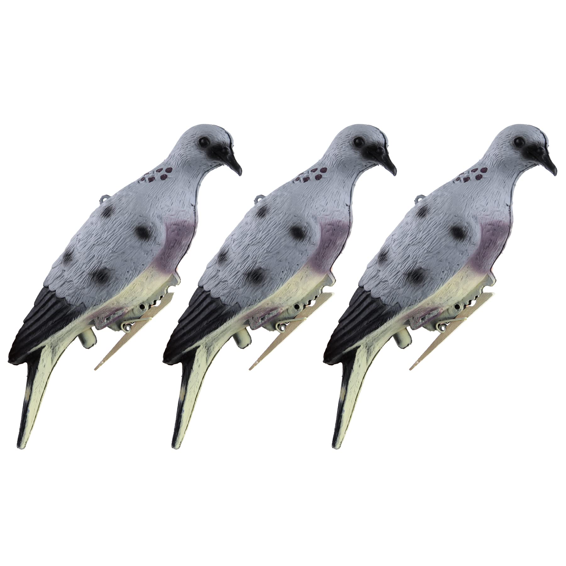 GUGULUZA Dove Decoys for Hunting, 3/6 Pack Realistic Pigeons Decoy w/Clips for Garden Decorative