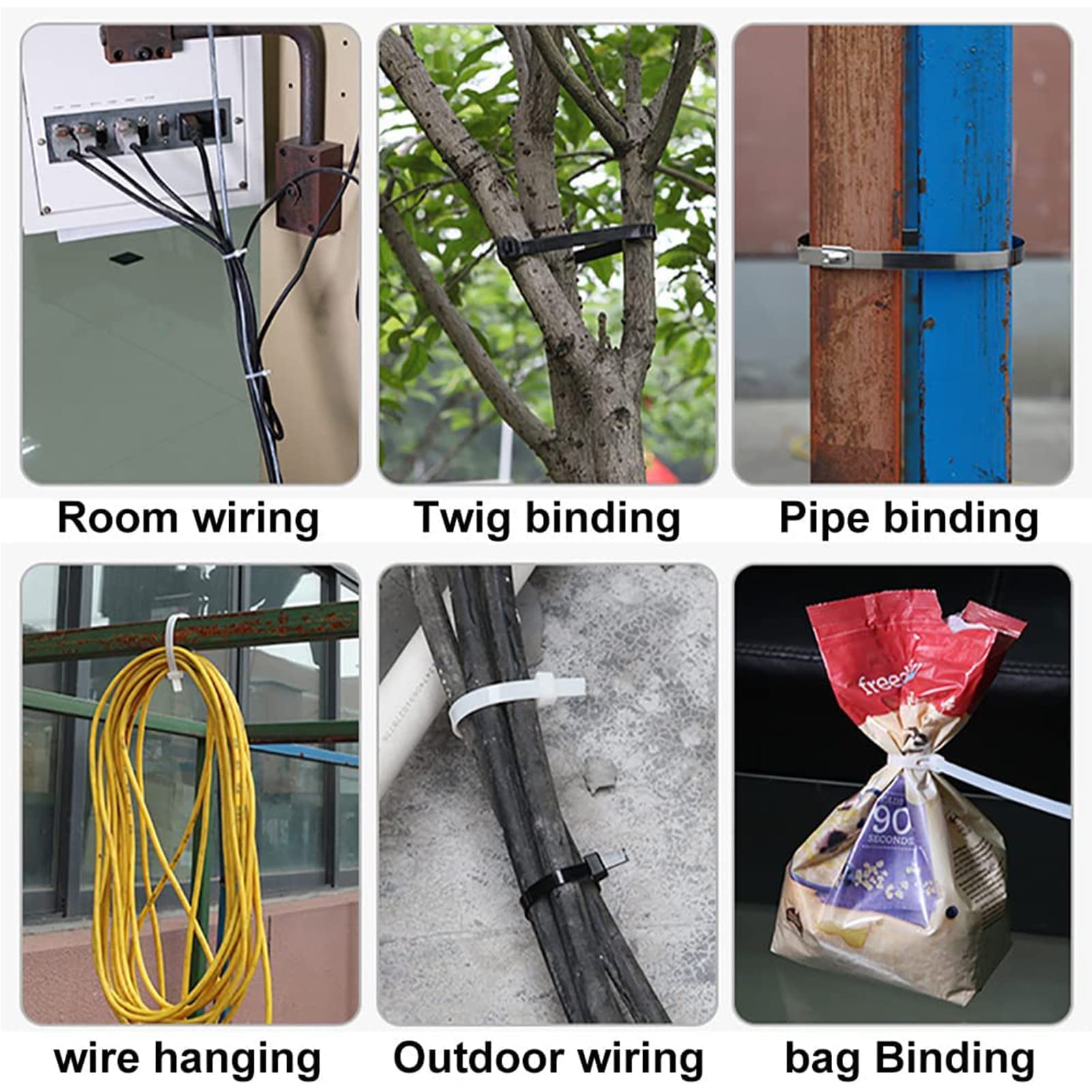 150 PCS Cable Zip Ties Heavy Duty, Self-Locking Nylon Cable Straps