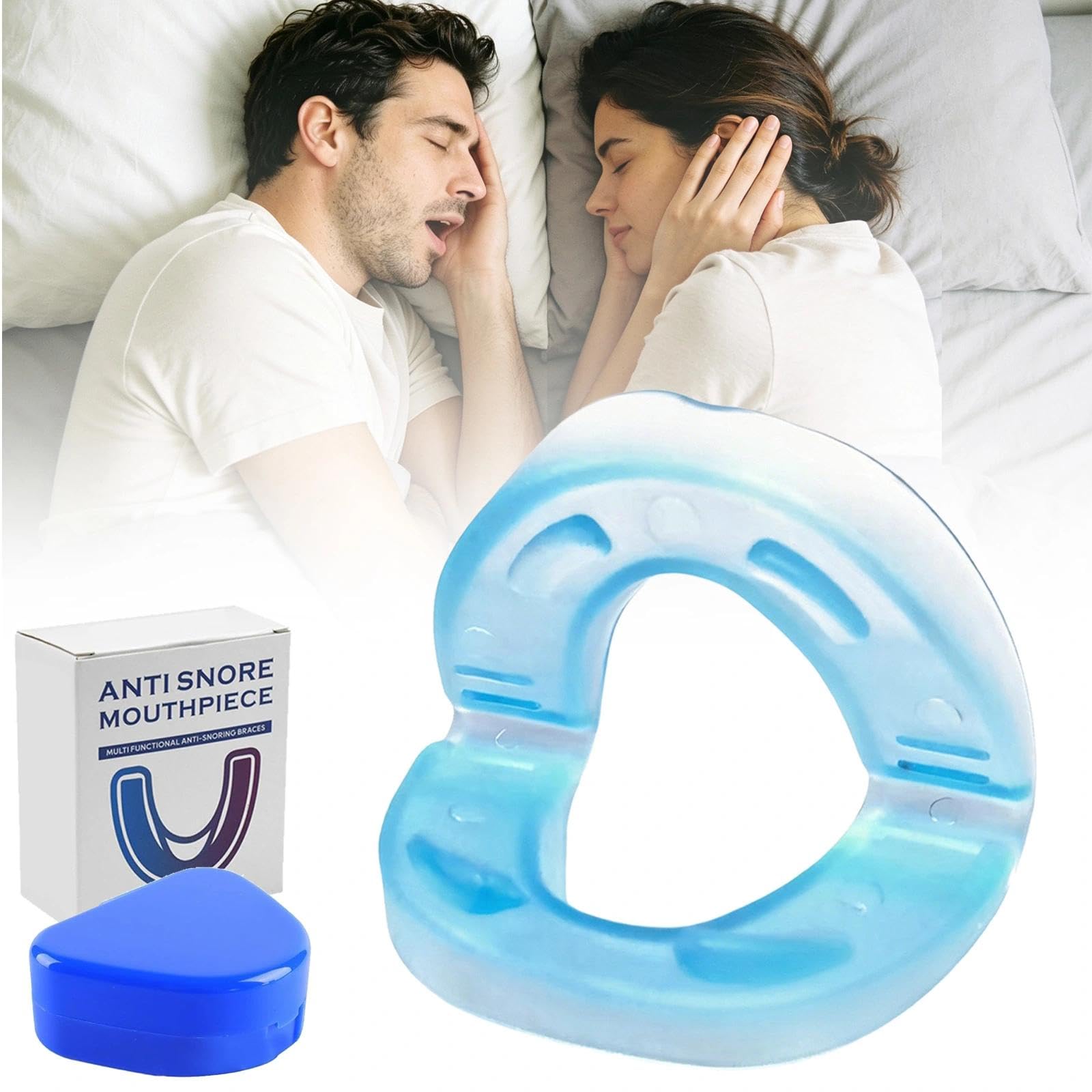 Boquilla Antironquidos,Dispositivos Anti Ronquidos,Protector Bucal Para La Apnea Del Sueño,Dispositivo Antirronquidos,Férula Antironquidos Para Mayor Comodidad Y Fácil Respiración(A)