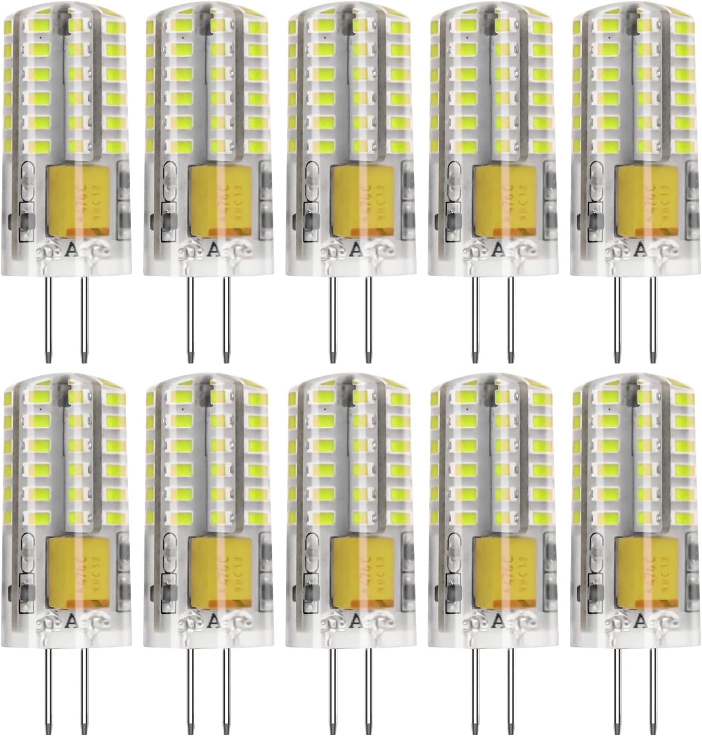G4 LED Bulb 12V Bi Pin Base Replace 20W Halogen Bulbs for Home and Landscape Lighting Non-dimmable, 3W Warm White 2700K, 5 Pcs