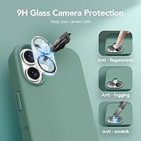 Vista 998 de GONEZ Funda de silicona para iPhone 15 Pro Max, compatible con Magsafe, protector de cámara + protector de pantalla, forro de microfibra suave Negro