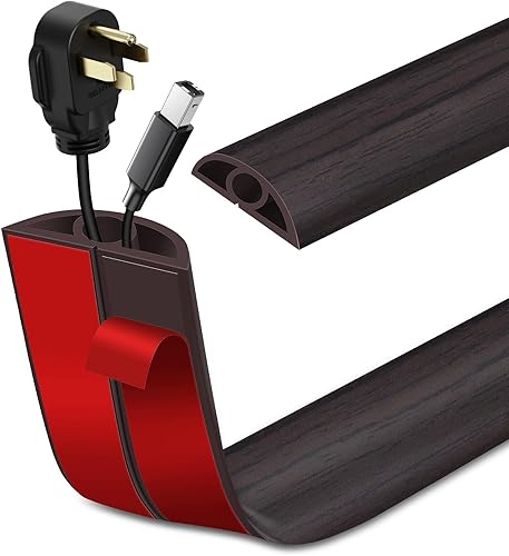 Miniatura 15 de Cubierta de Cable para Suelo Autoadhesiva Ocultador de Cables Cubiertas de Cable de Extensión para Suelo para Protector de Cable de Alimentación