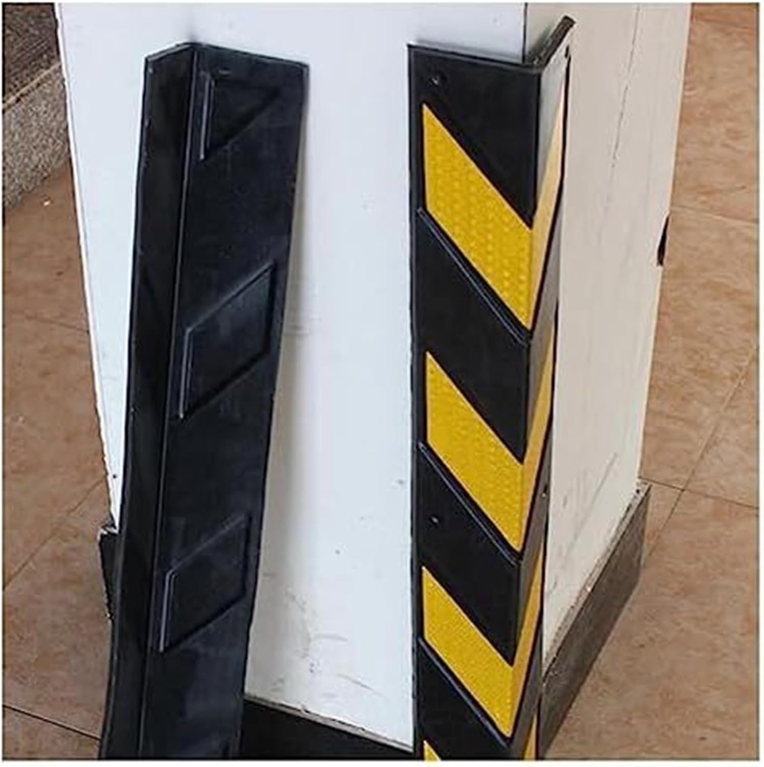 Garage Wall Protector,Car Parking Protector,Rubber Column for Parking Garages,Reflective Ground Floor Garage Protection Wall Corner Guards,0.8cm Thick, 1pcs 80cm, Yellow