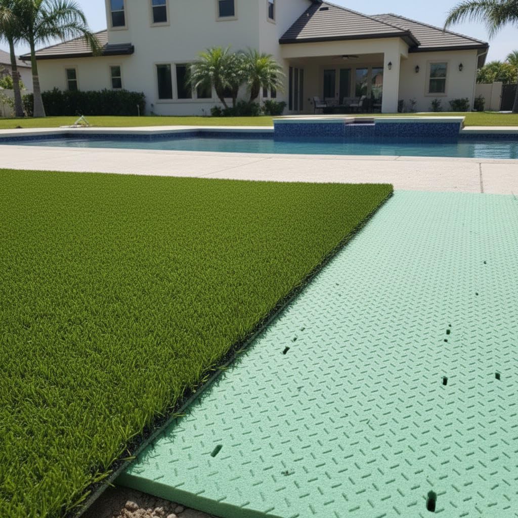 Suinga Almohadilla de Amortiguación para Césped Artificial 1x25m | Mayor Seguridad y Protección