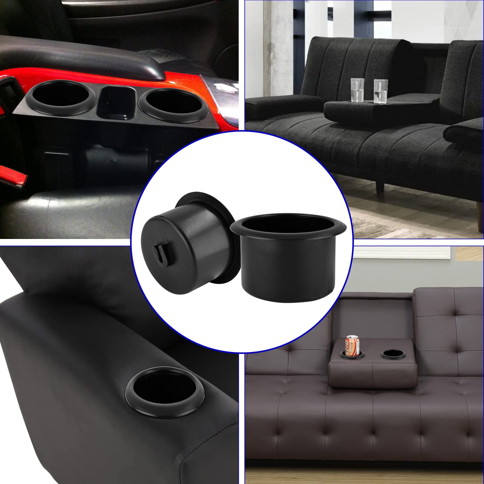 Amazon | Waziaqoc 2個 リクライニングハンドルカップホルダー