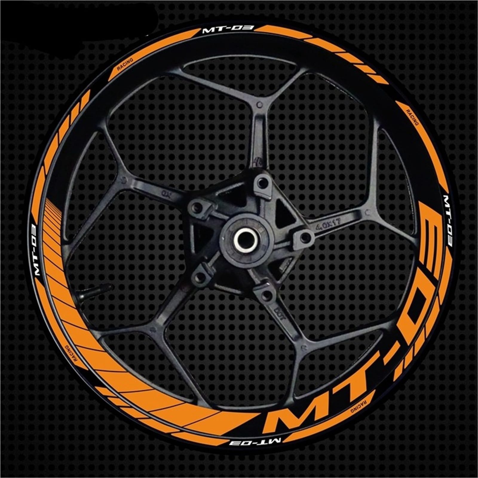 Juego Calcomanías Decorativas para Buje Motocicleta 17 Pulgadas para Llanta Rueda Reflectantes para MT-03 MT03 MT 03(Set Meal 17)