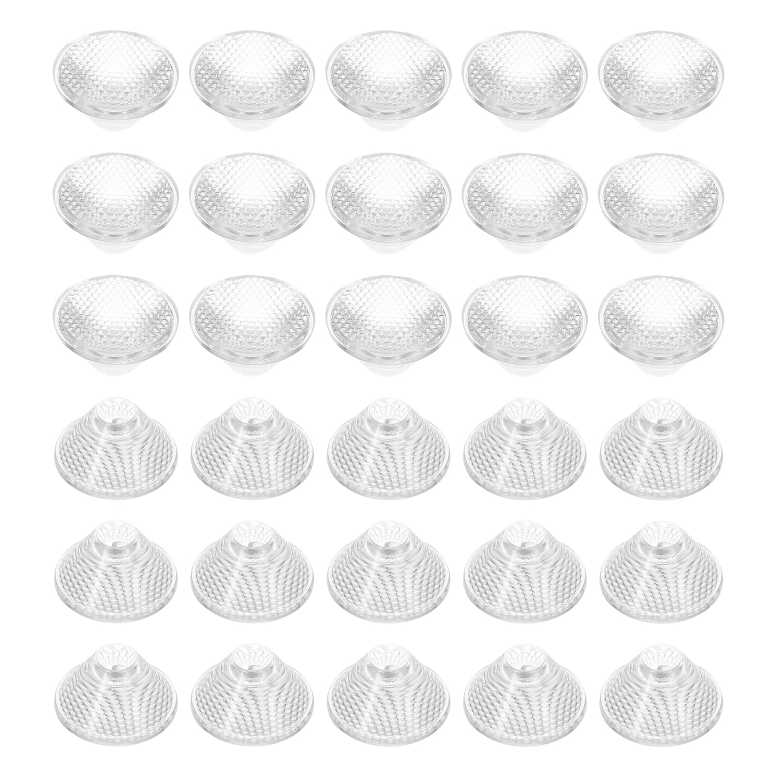 PATIKIL 45 Degree 20mm High Power LED Lens, 30 Pcs Clear Acrylic Optical PMMA Bead Surface Lenses for 1W-5W LED Light