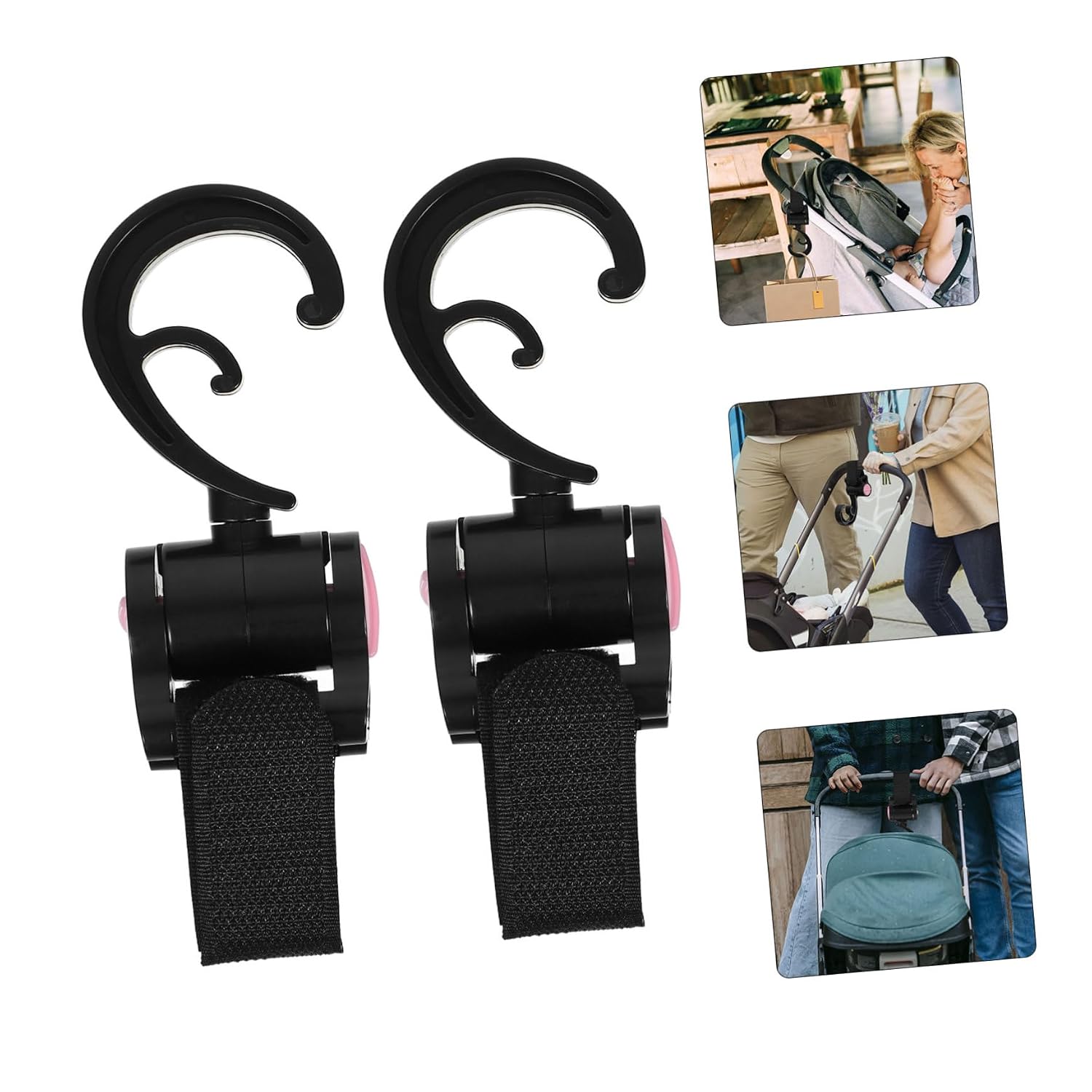 2 Pack Stroller Hooks Travel Gear for Car Multifunctional Hook for Bags