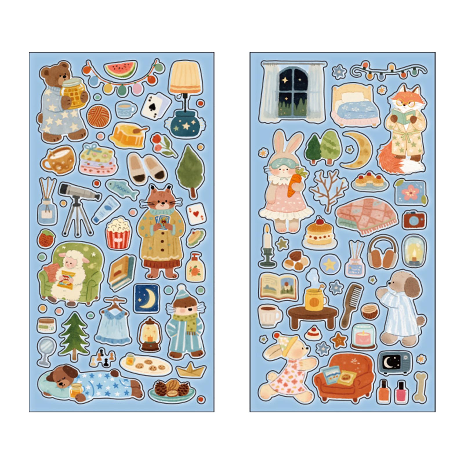 ordinarYone PET Decorative Sticker, Lovely Waterproof Sticker Set for Scrapbook Diary Journaling Planner Diys Craft Album