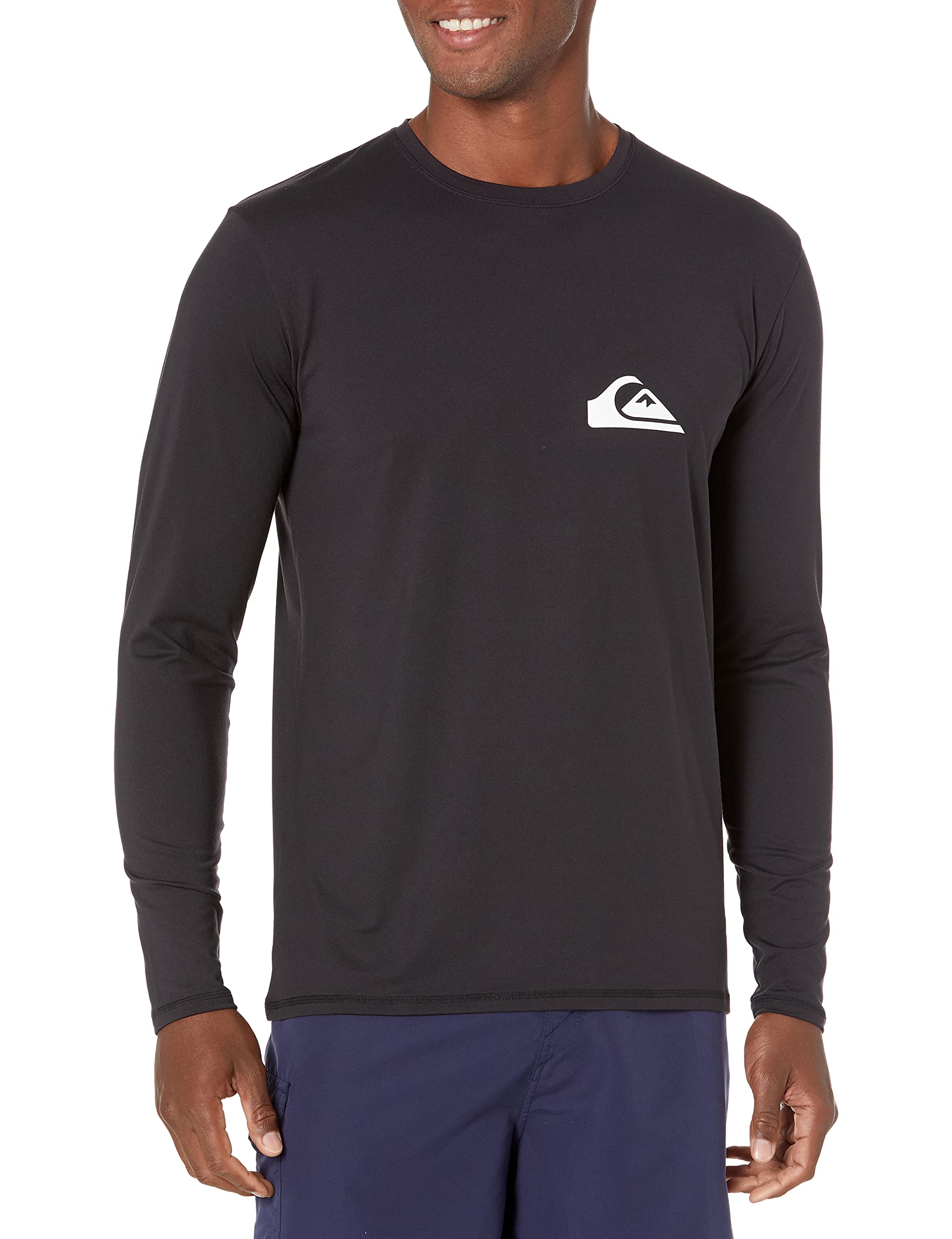 Quiksilvermens Solid Streak Long Sleeve Rashguard Upf 50 Sun Protection  Surf Shirt Rash Guard Shirt