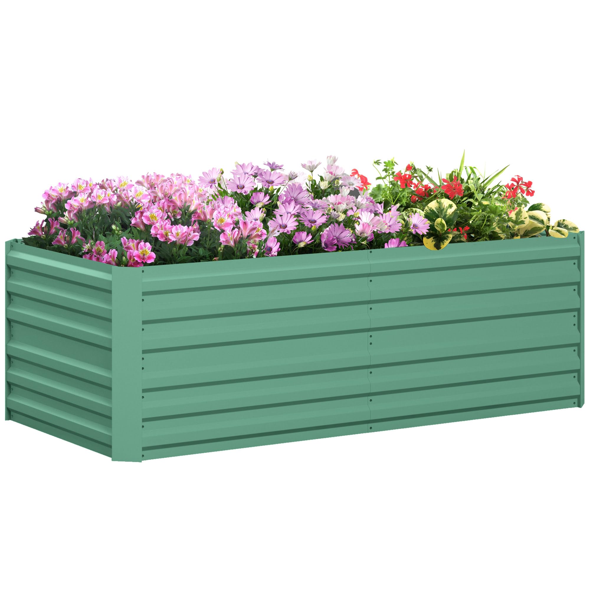 B&Q - (180 X 90 X 59 CmLight Green)  Galvanised Raised Bed For Garden