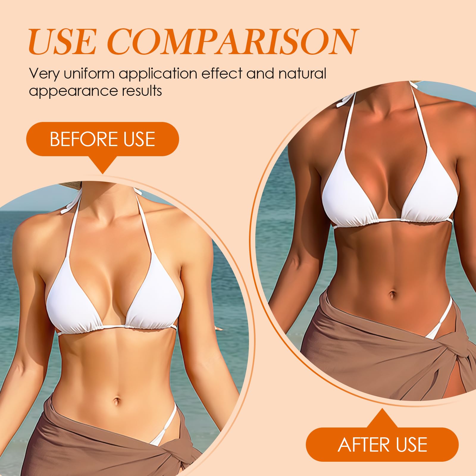 Autoabbronzante Viso E Corpo,Abbronzante Corpo,Crema Abbronzante,Effetto Abbronzatura Naturale Progressiva,Formula Idratante Senza Sole,Texture Leggera Per Uso Quotidiano Su Viso E Body,100g - 4