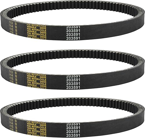 Miniatura 9 de 3 correas de transmisión Gokart compatibles con Yerf Dog 203591 Q430203W Q43103W Q43203W Manco Carter 5.5hp 6.5hp 203591A 203591B 203591C Tecumseh