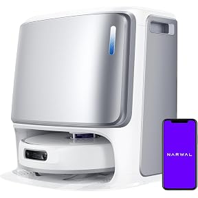 NARWAL Freo Z Ultra Robot Vacuum and Mop Combo, Dual RGB Cameras and Chips, AI Avoidance, 12000Pa Suction, Real-Time Decisions, Adaptive Hot-Water Self Wash & Self Emptying, Pet Hair, Quiet, White