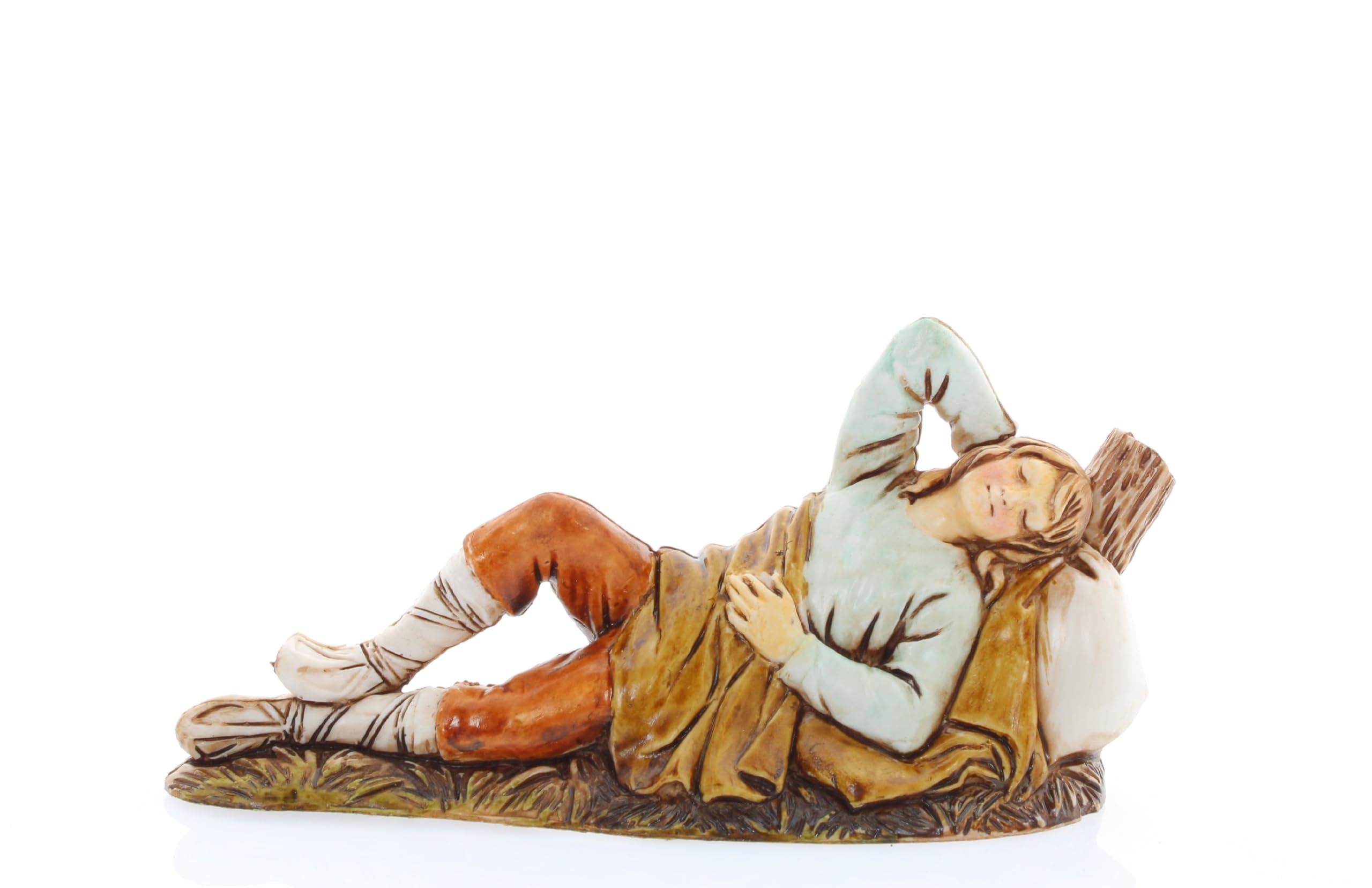 Moranduzzo Durmiente para Belén de 10 Cm Escala 1:20 - Figuras de Belén Indestructibles - Estilo 700', Pintura Acabada a Mano, Producto Oficial, Escultor M. Landi