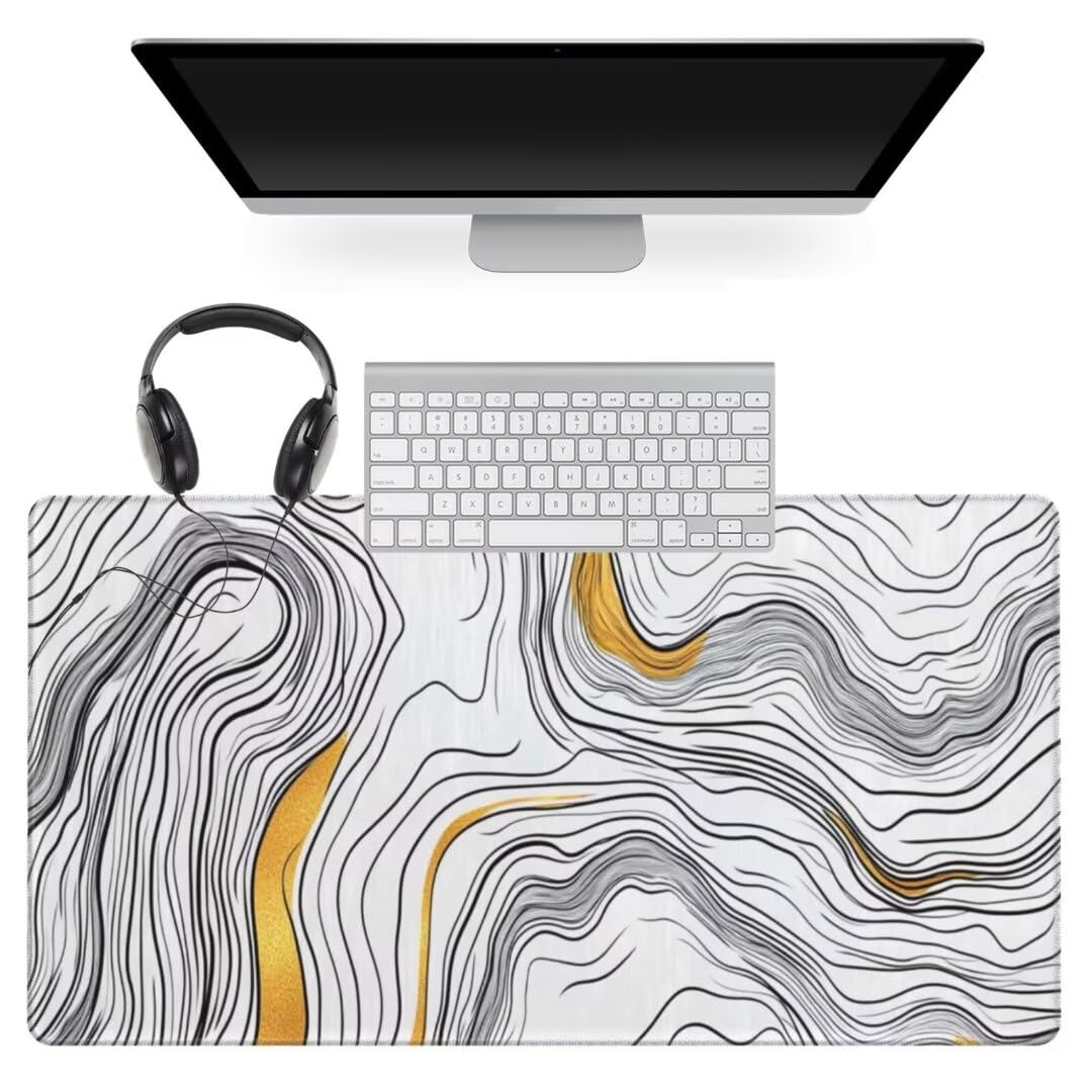 Alfombrilla Ratón XXL 1000 x 500 mm,Blanco Alfombrilla de Ratón con Base de Goma Antideslizante,Alfombrilla Escritorio Impermeable Alfombrilla Ratón Gaming Desk Mat,Alfombrilla Ratón Topografía qw493