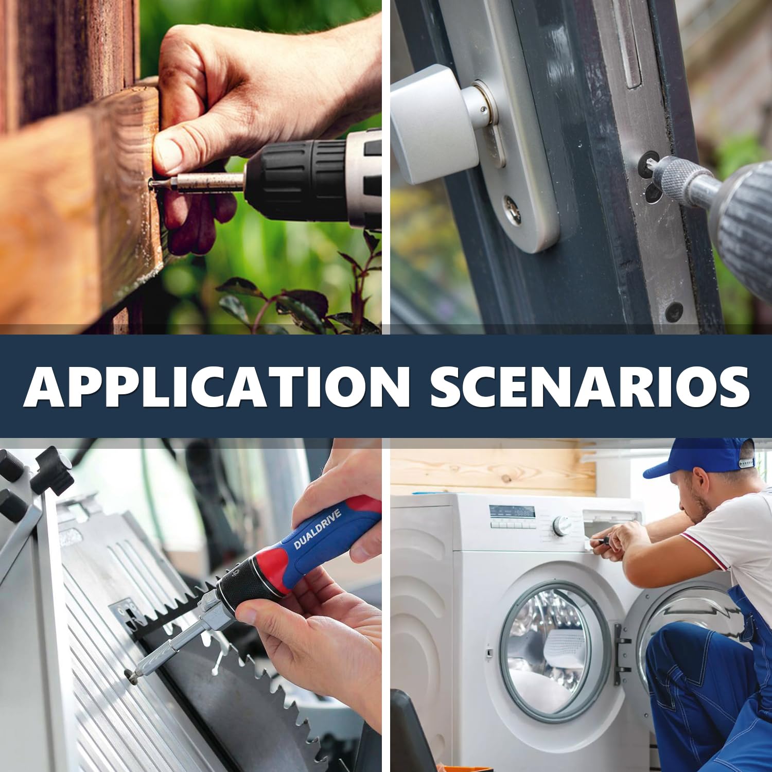 #6 x 1 (100 Pack) Torx Flat Head Sheet Metal Screws Black, Stainless Steel 304 (18-8), Countersunk Head Self Tapping Screws for Wood & Metal, Includes Bit