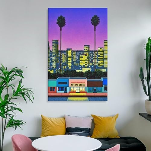 Miniatura 6 de Pintura de paisaje retro moderna estilo pop Nagai Hiroshi Home Bar decoración de pared (6) pósteres e impresiones de pintura en lienzo para