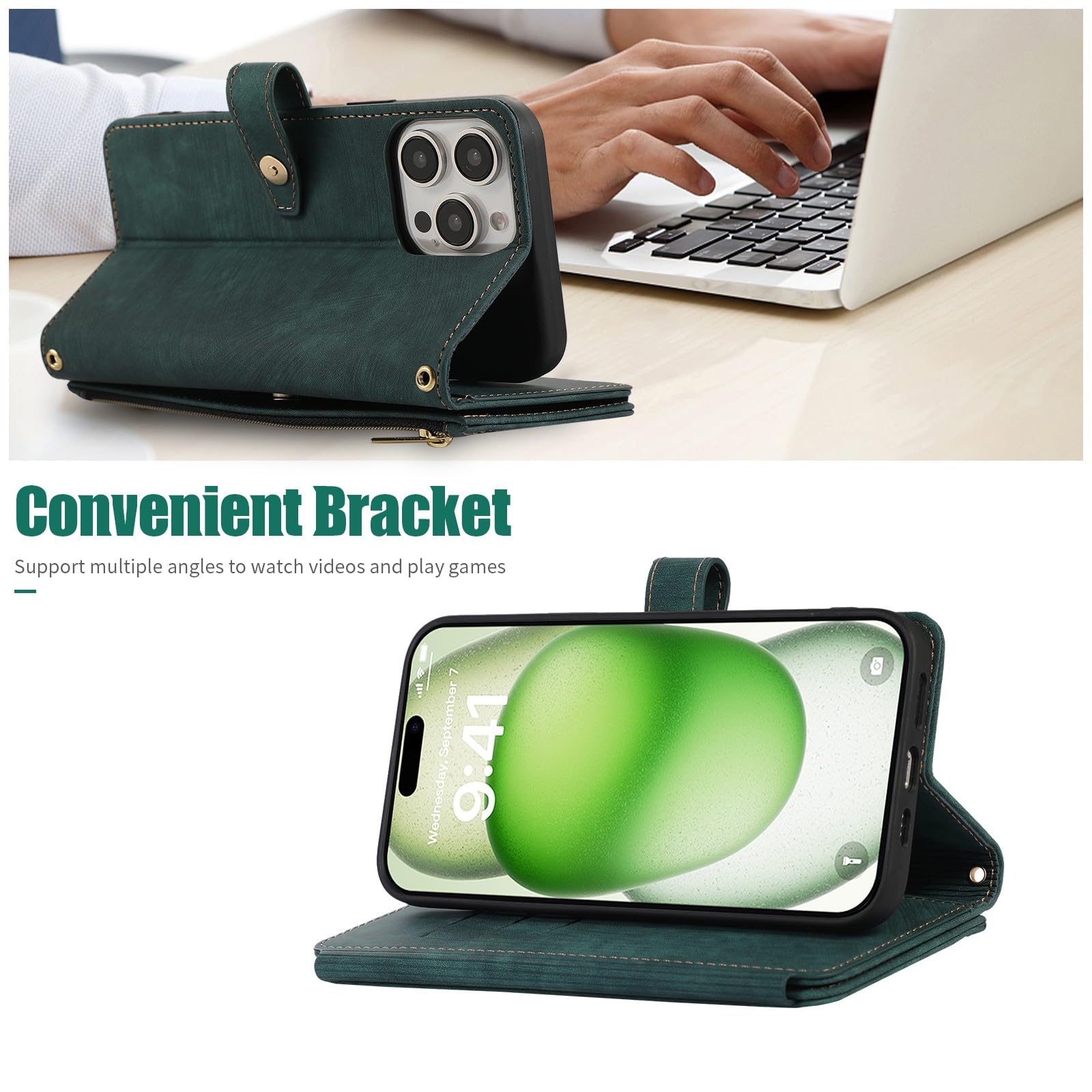 iPhone16pro フォリオ Amazon.co.jp: iPhone 16 Pro Case Folio Shoulder [Includes 2 Straps