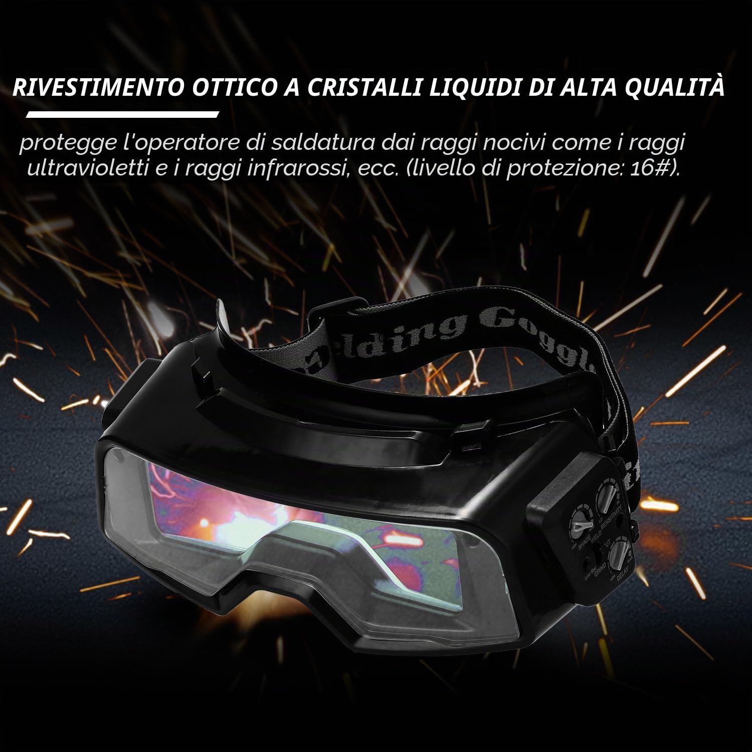 Occhiali per Saldatura Auto Oscuranti Professionali - TIG MIG MMA Multifunzione - Strumento di Utilità