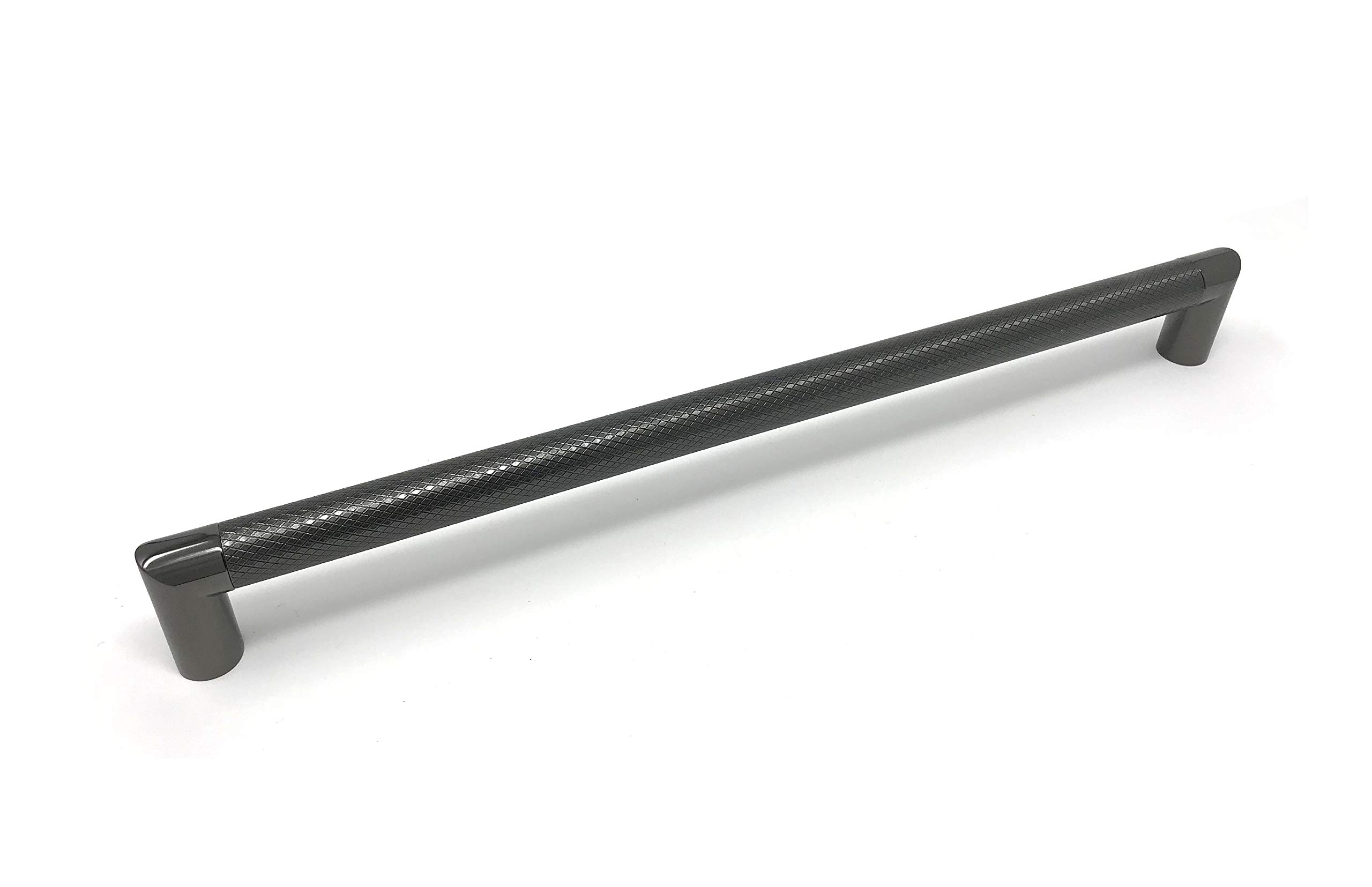 Rackhams Grey/Dark Gunmetal Knurled D Handles - 320Mm Handle