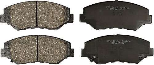 KFE KFE914-104 juego de pastillas de freno delanteras de cerámica, primera calidad, ultra-silenciosas, de avanzada.