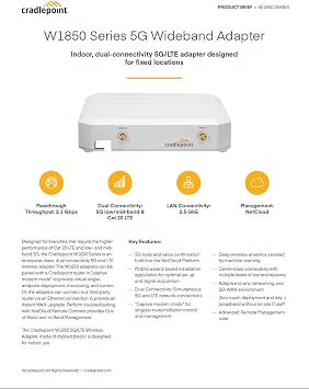 5-yr NetCloud Branch 5G Adapter Essentials Plan and W1850 Adapter (5GB Modem)