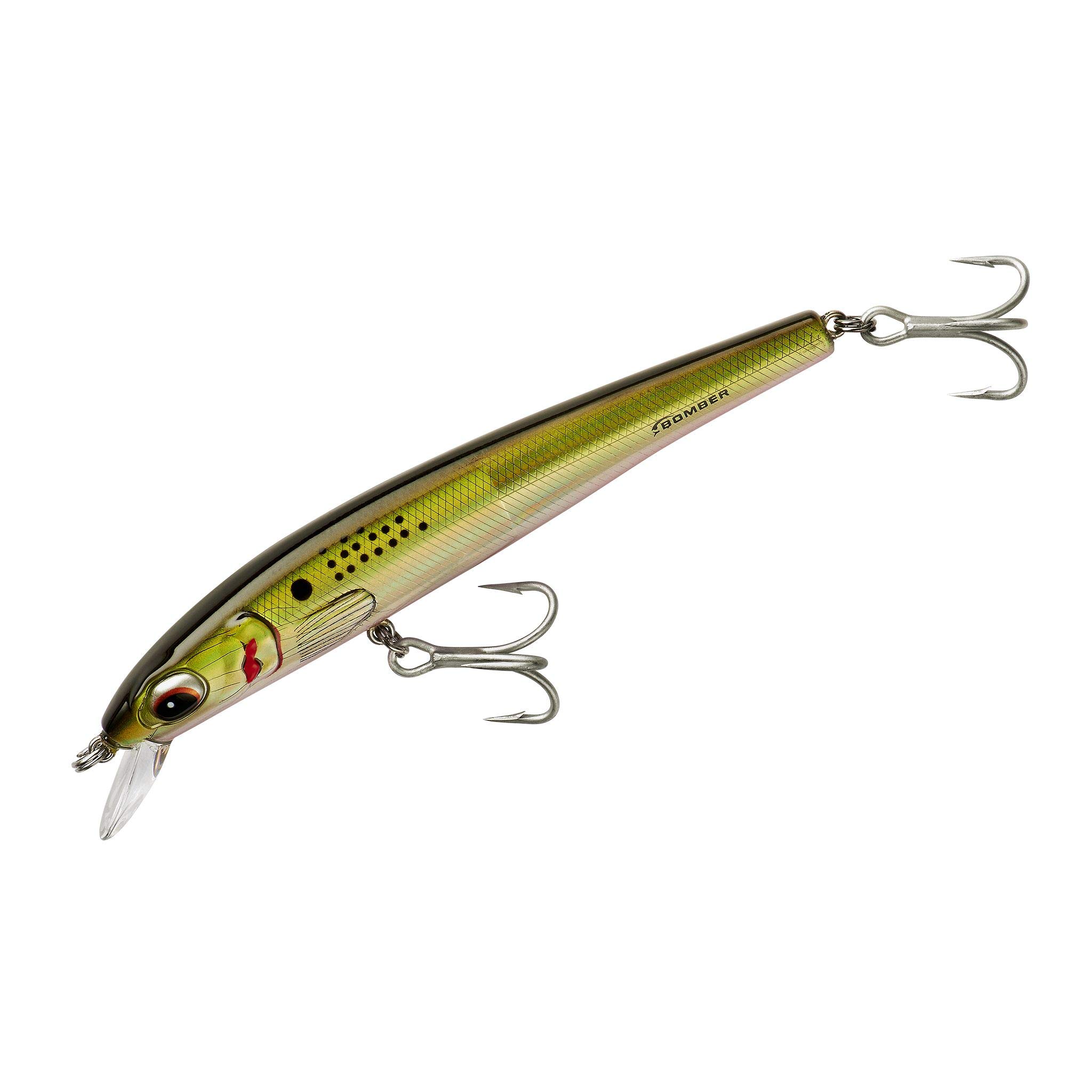 Bomber Lures Long Shot Slender Minnow Bait Saltwater Fishing Lure, Fishing Gear and Accessories, 6", 1 3/16 oz, Menhaden — image 1