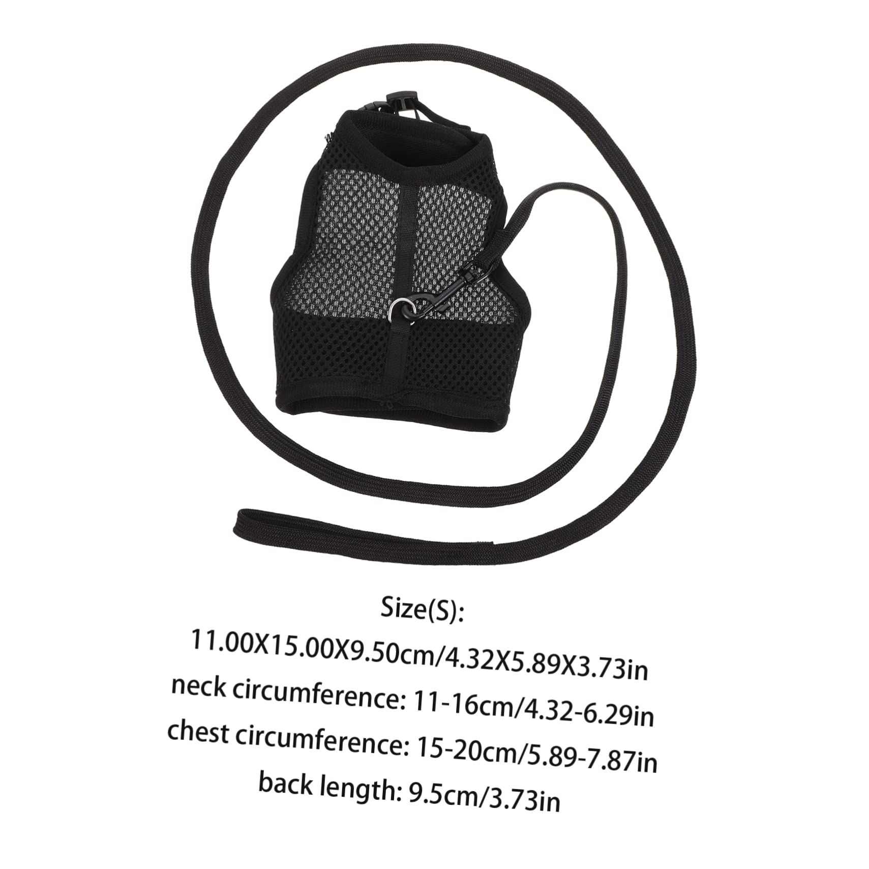 VICASKY 1 Set Rabbit Harness Vest Set with Leash Comfortable Mesh Bunny Leash for Pets Breathable and Durable Design for Walking Guinea Pigs and Kittens Fits Chest