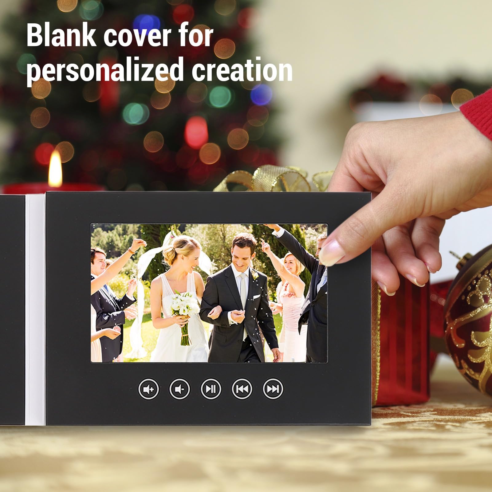 Biglietto d'auguri Video Elettronico con Schermo LCD a Colori da 7 Pollici – Brochure Video HD Personalizzabile per Promozione Aziendale, Regali di Compleanno per Anniversario di