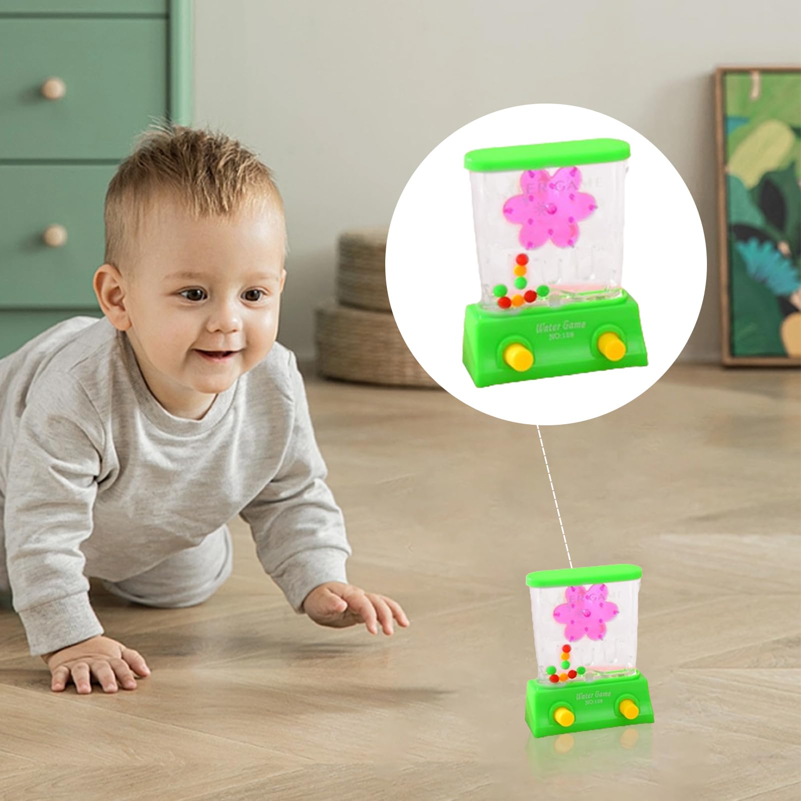 Jeu d'arcade aquatique portable avec anneau jouets de plage éducatifs motricité fine
