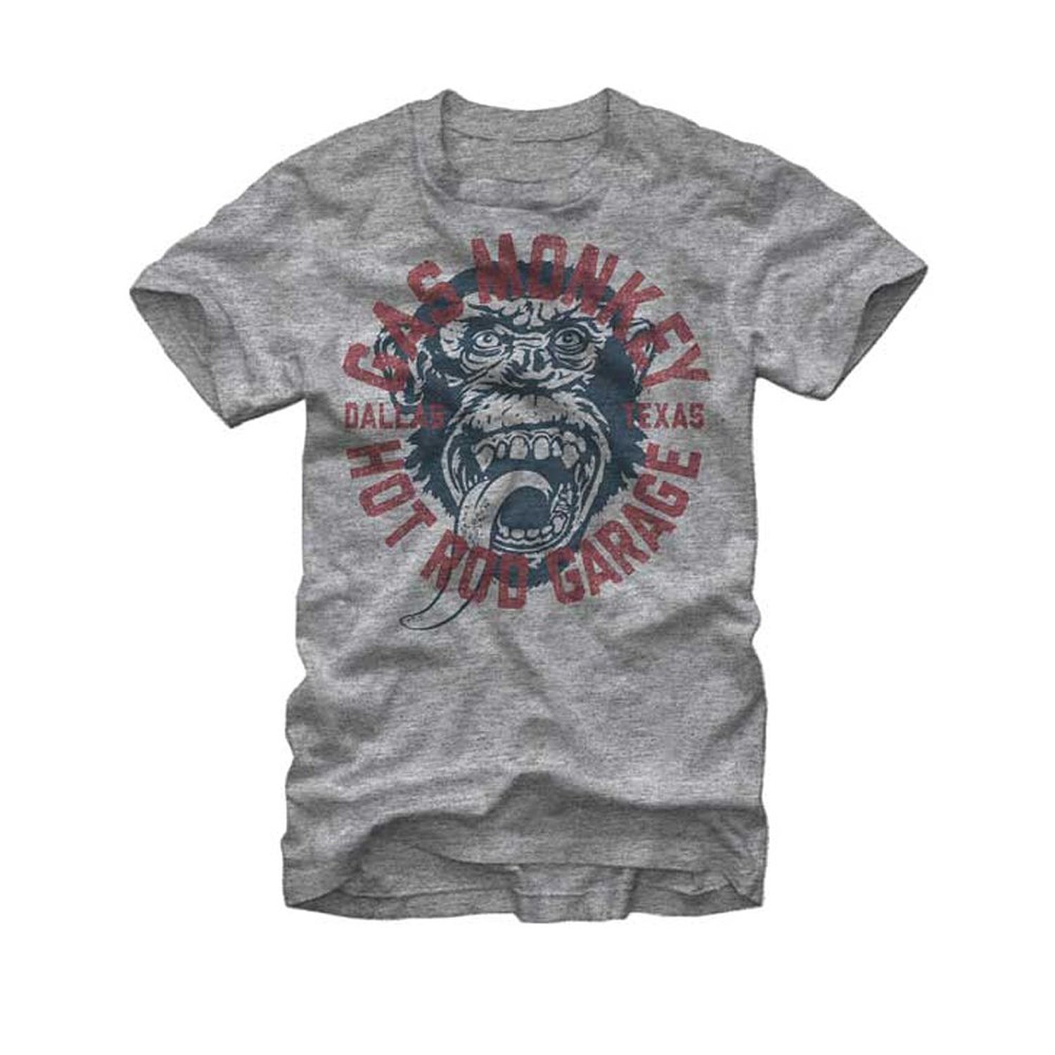 Gas Monkey Garage Business Logo Vintage Style T-Shirt - Heather Grey (XX-Large)