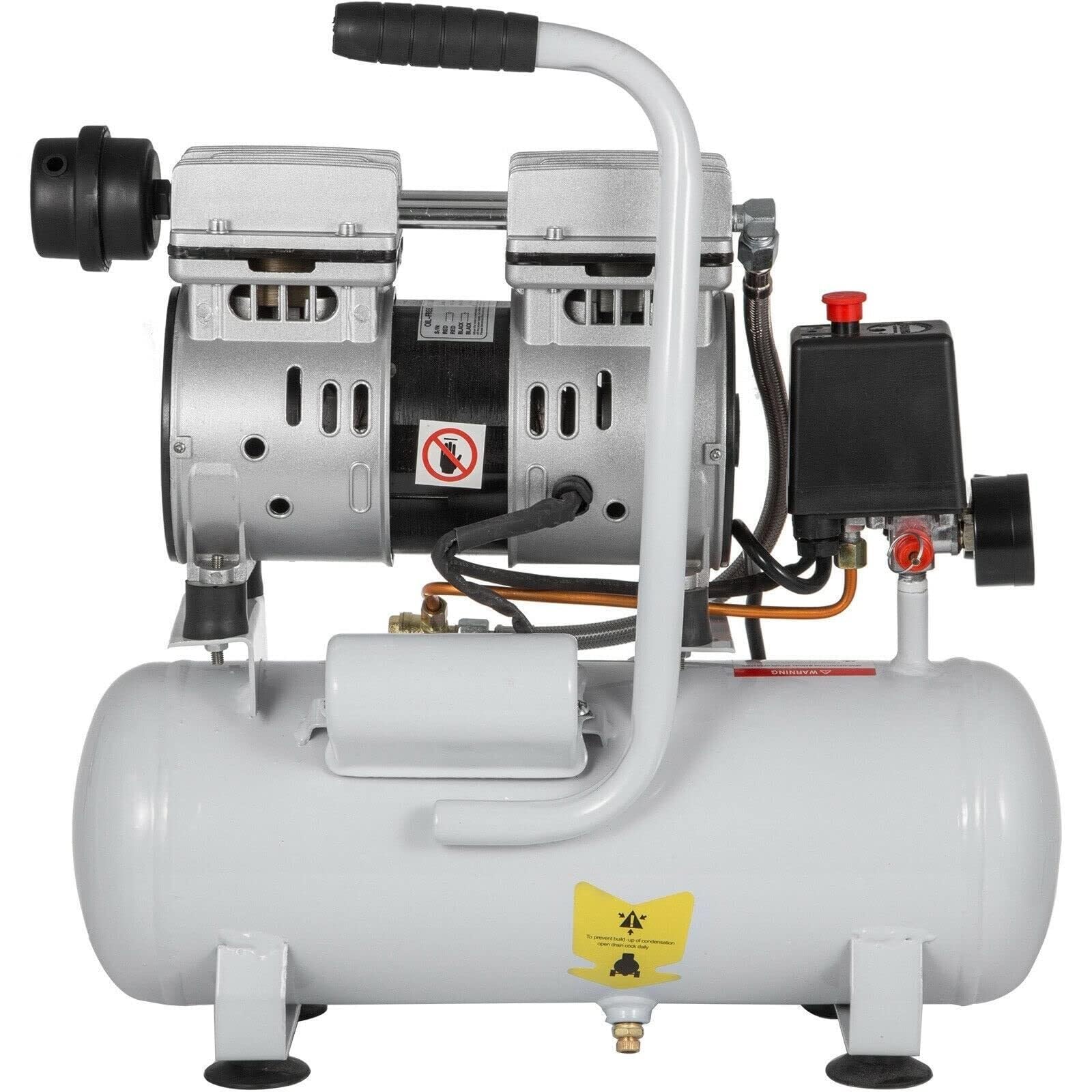 Compressore d'aria silenzioso da 9 litri con motore in rame puro, perfetto per riparazioni domestiche e gonfiaggio dei pneumatici