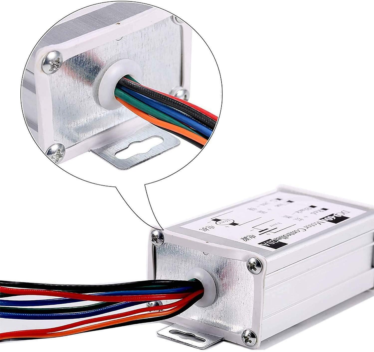 DC Motor Speed Controller DC 9-60V Pulse Width Modulation Regulator 20A 1200W Stepless Variable Speed/Forward and Reverse with Knob & Button Switch