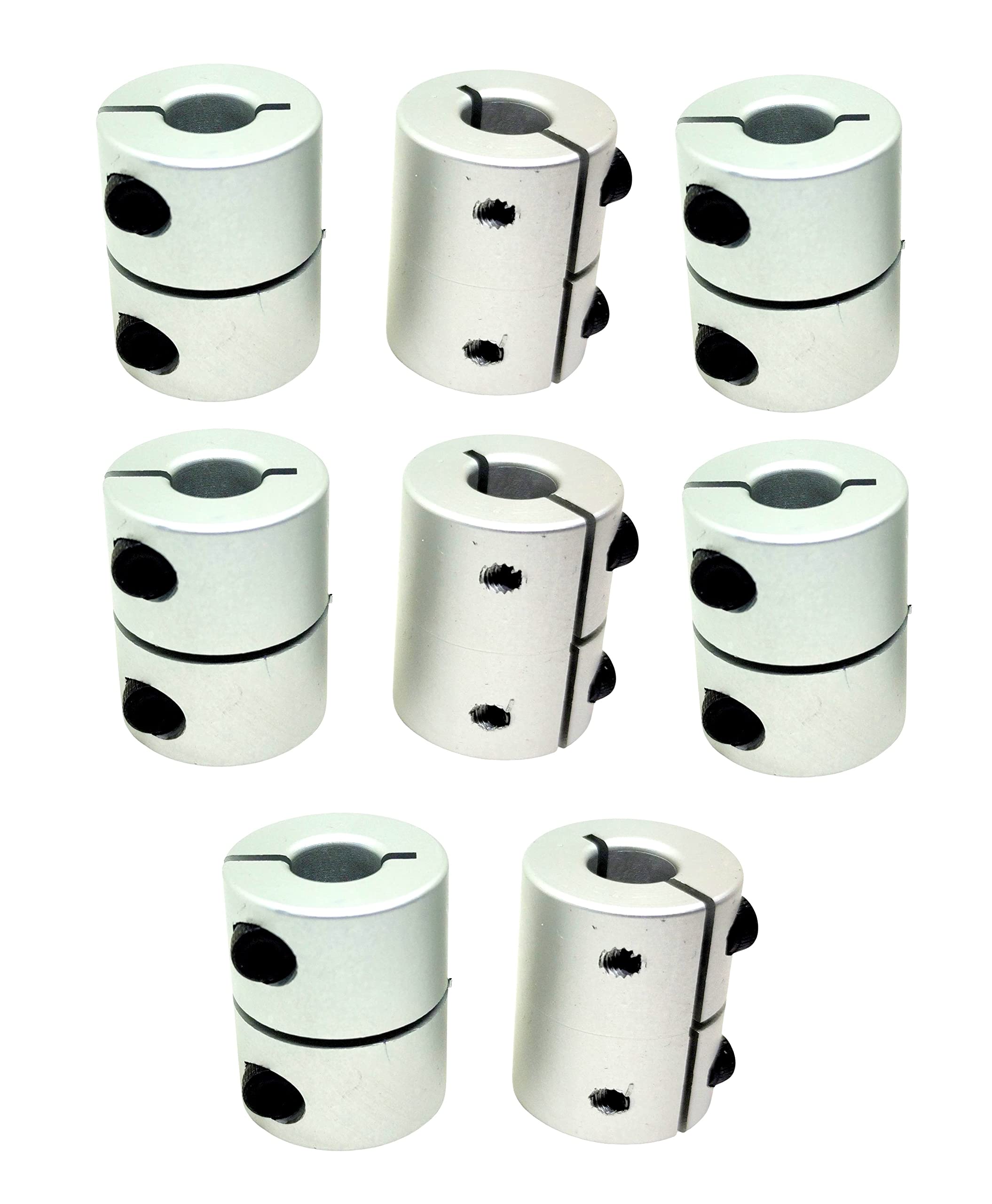 INVENTO 8Pcs 8x8mm Motor Jaw Shaft Coupler Aluminum 8mm to 8mm Rigid Self Centering Coupling for 3D Printer Z Axis Nema 17 Stepper Motor DIY-image-42