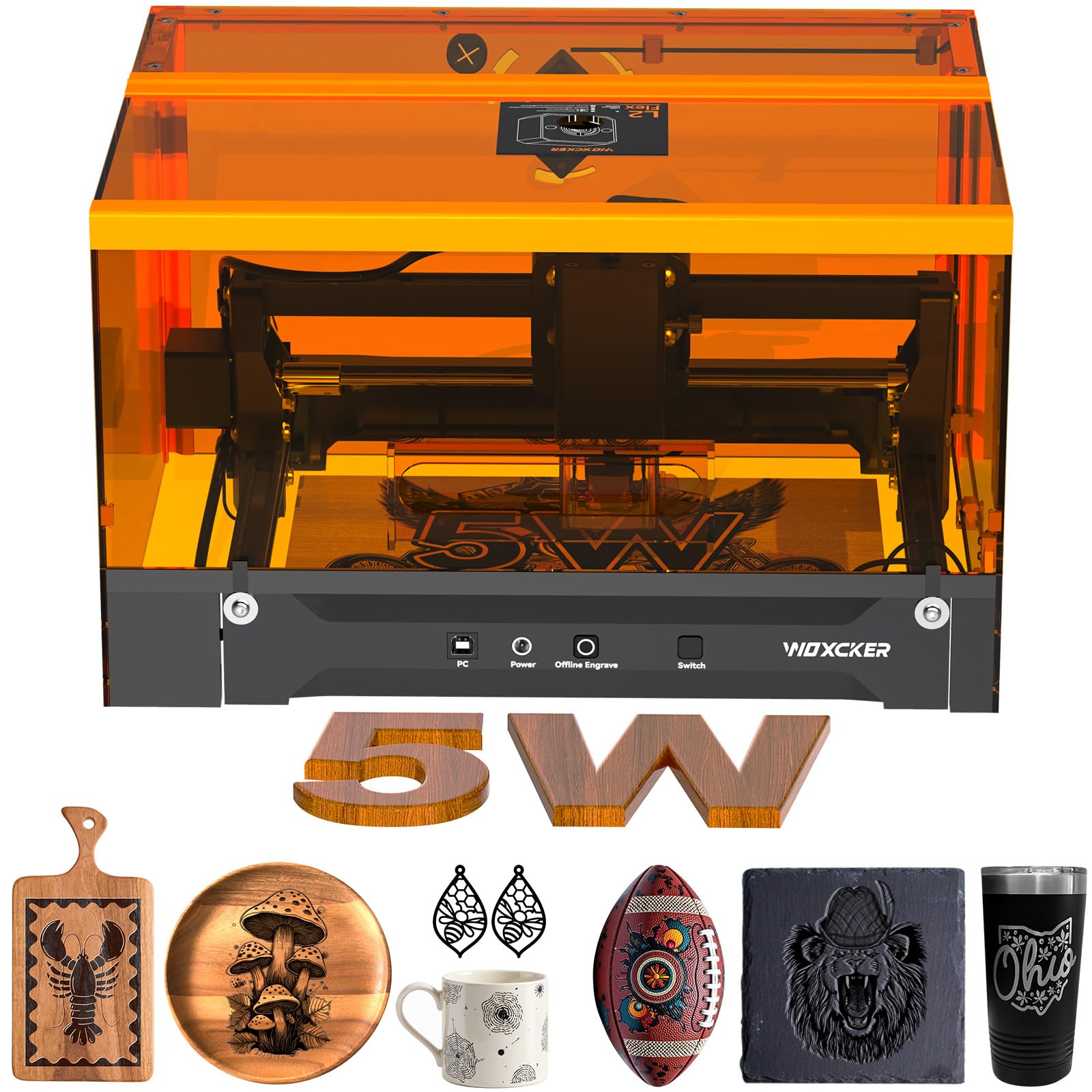 Amazon.com: Laser Engraving Machine for Beginners, Woxcker L2 Flex