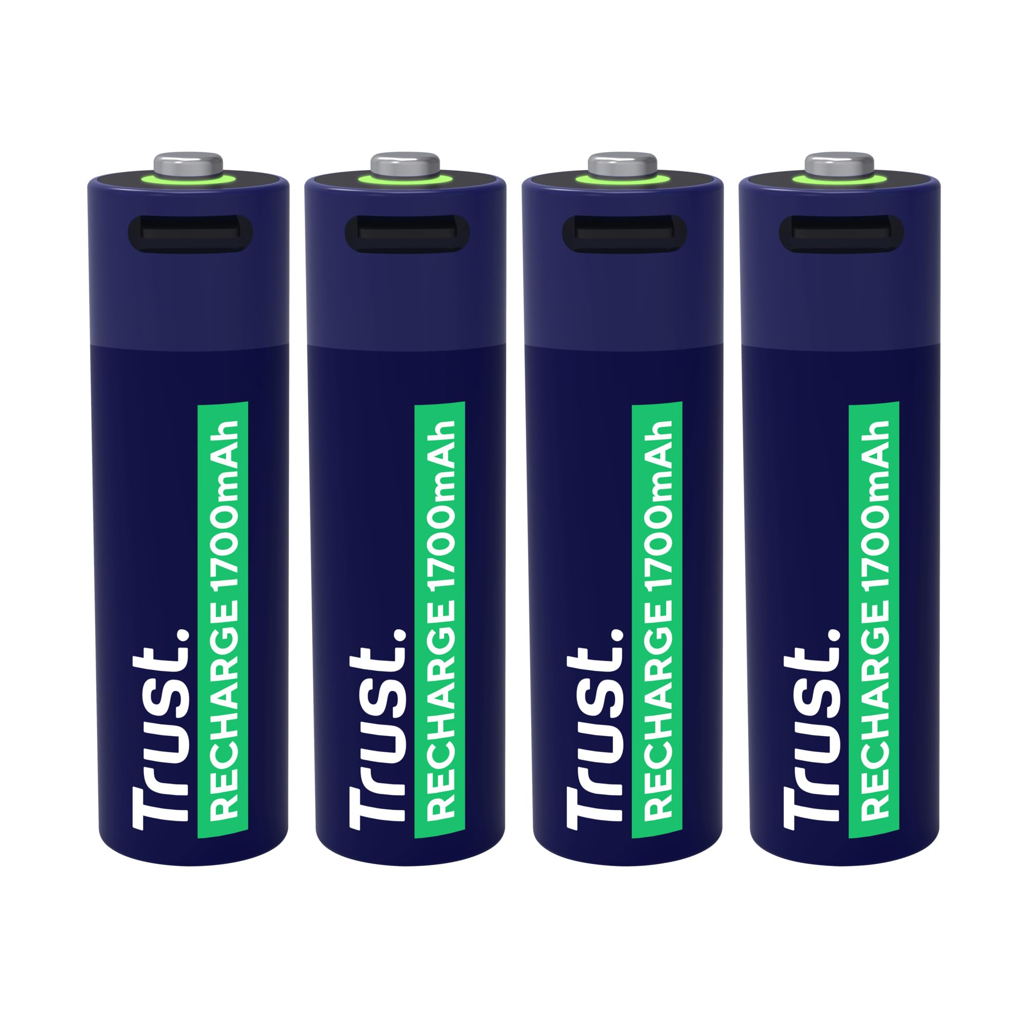 Pilas Recargables AA de Alta Capacidad 1700 mAh con Cable USB Incluido 8