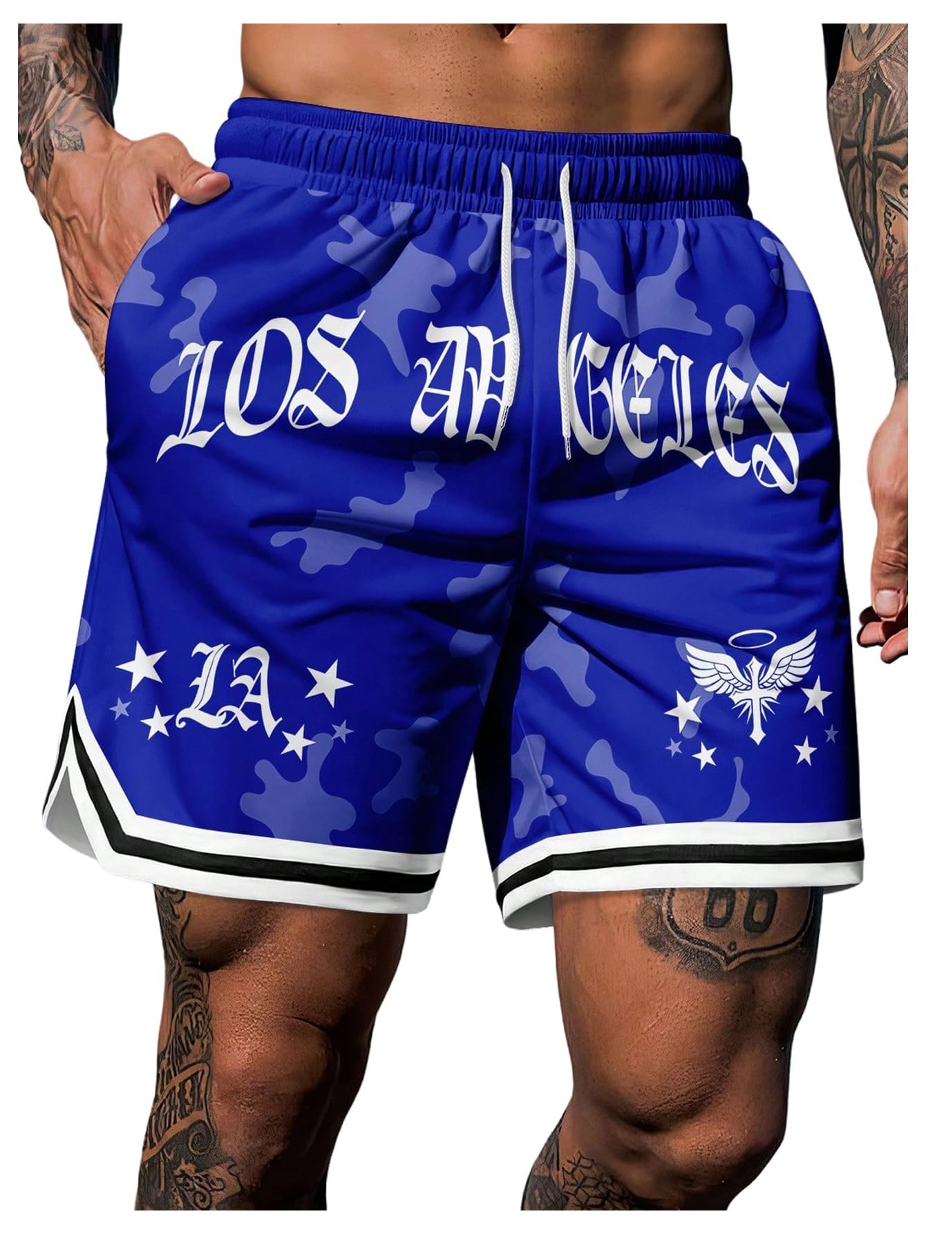 Amazon.com: VIPWOLF Men's Y2K Graphic Basketball Shorts Workout