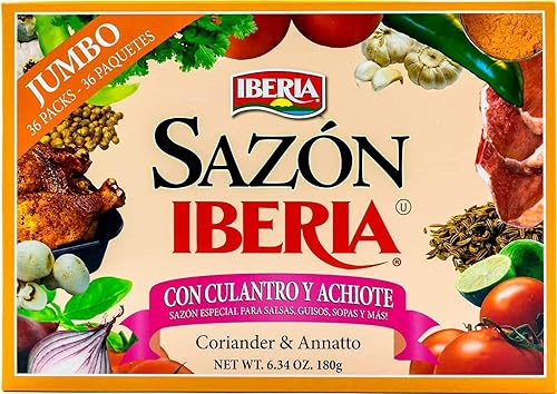 Vista 3 de Iberia Sazon condimento sin Annatto, 6.34 onzas, paquete de 36