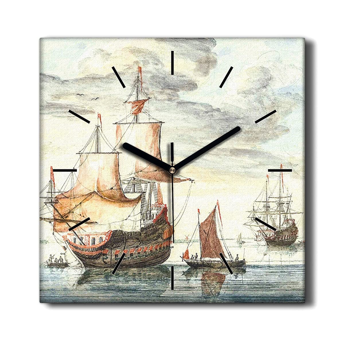 Horloge sur Toile Océan pour une Ambiance Marine et Zen dans Votre Salon