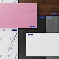 Vista 6 de Pamray Escritorio pequeño para computadora de 32 pulgadas con 2 cajones para dormitorio, estudio, escritura, mesa de oficina en casa para espacios