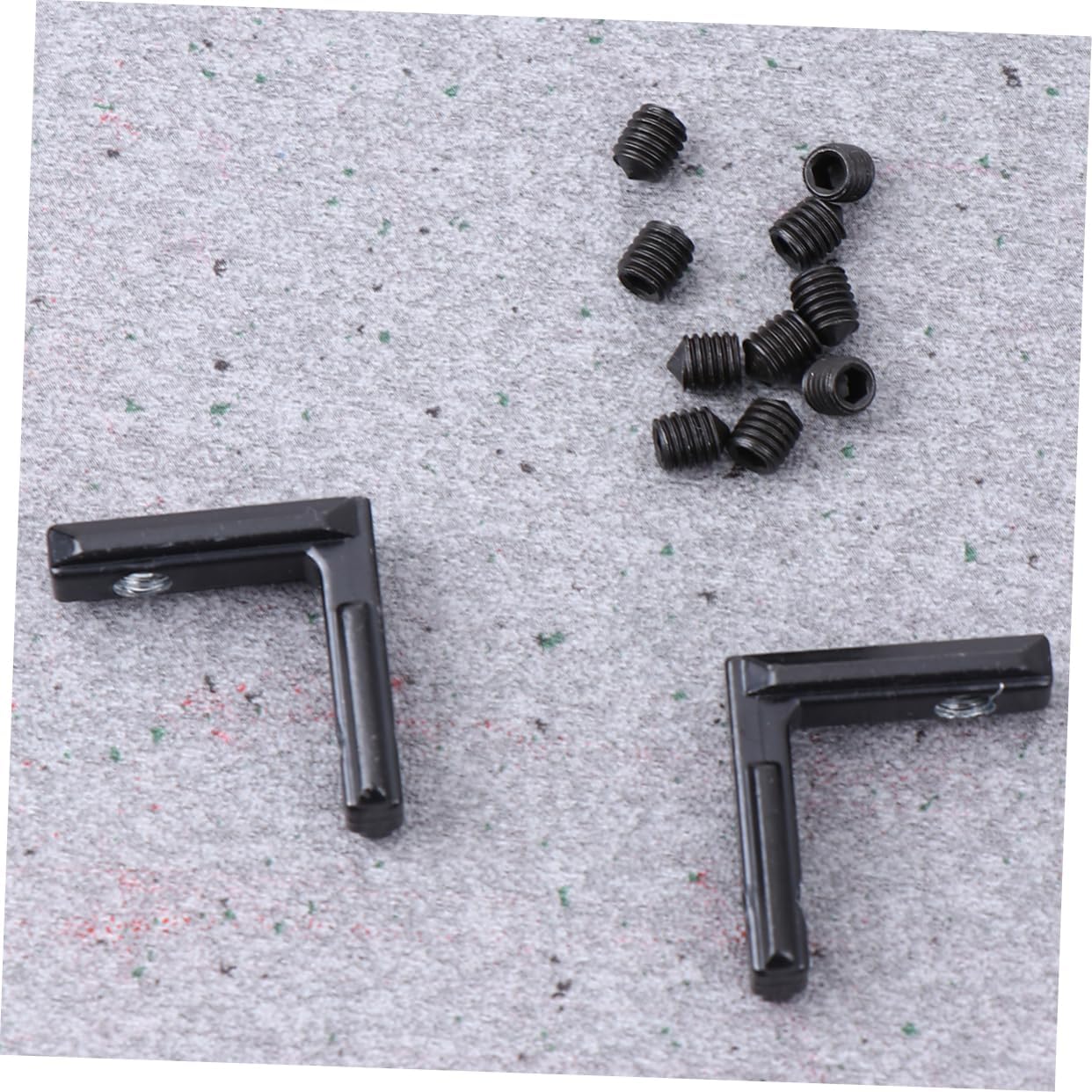 Black L Shape T Slot Corner Connector, 20pcs Aluminum Alloy