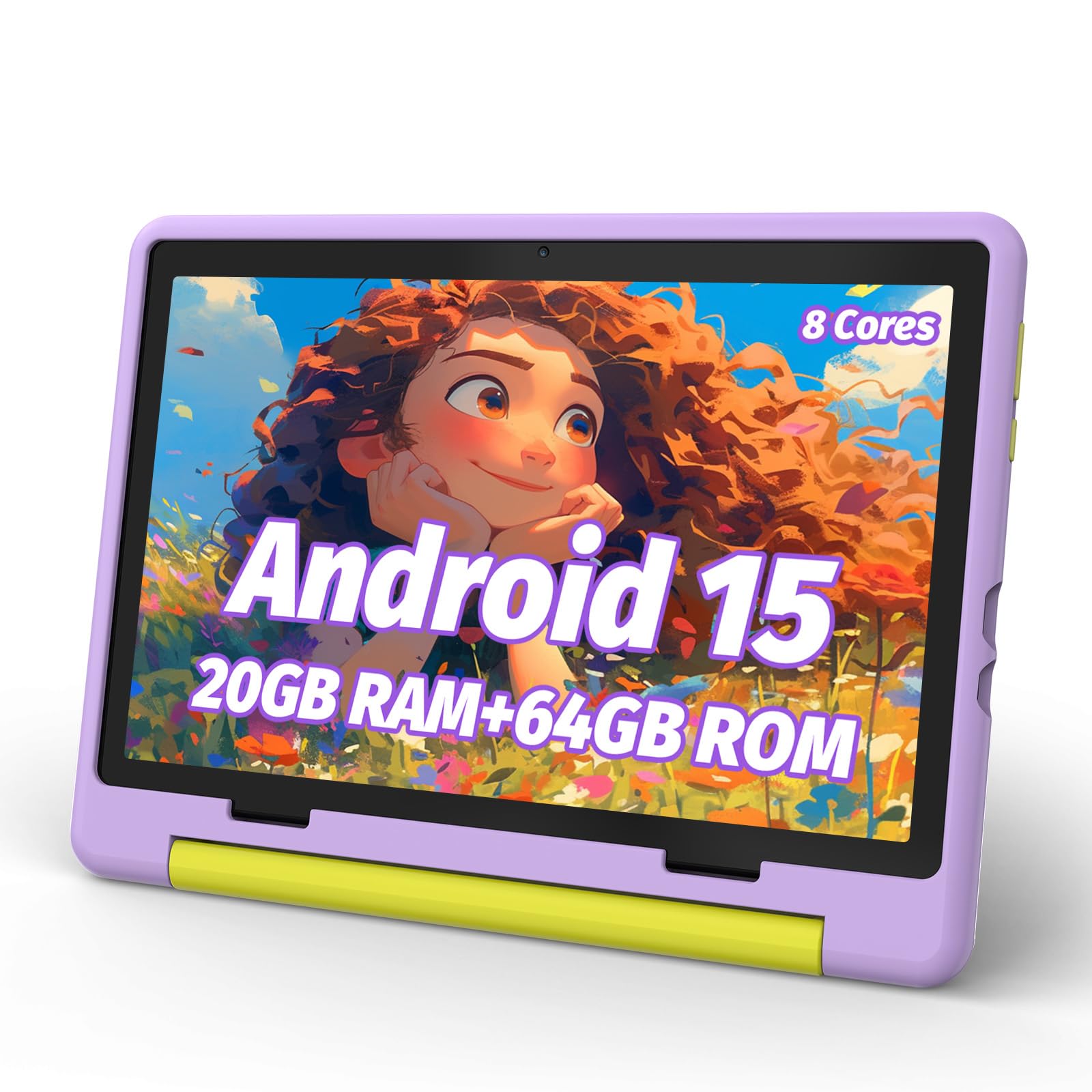Sponsored Ad - Urao Kids Tablet, Android 15 Tablet for Kids 10 inch Octa-Core with Case, 64GB 1TB TF Card Expandable for Toddler Children, Parental Control, Dual Camera, WiFi,Gift