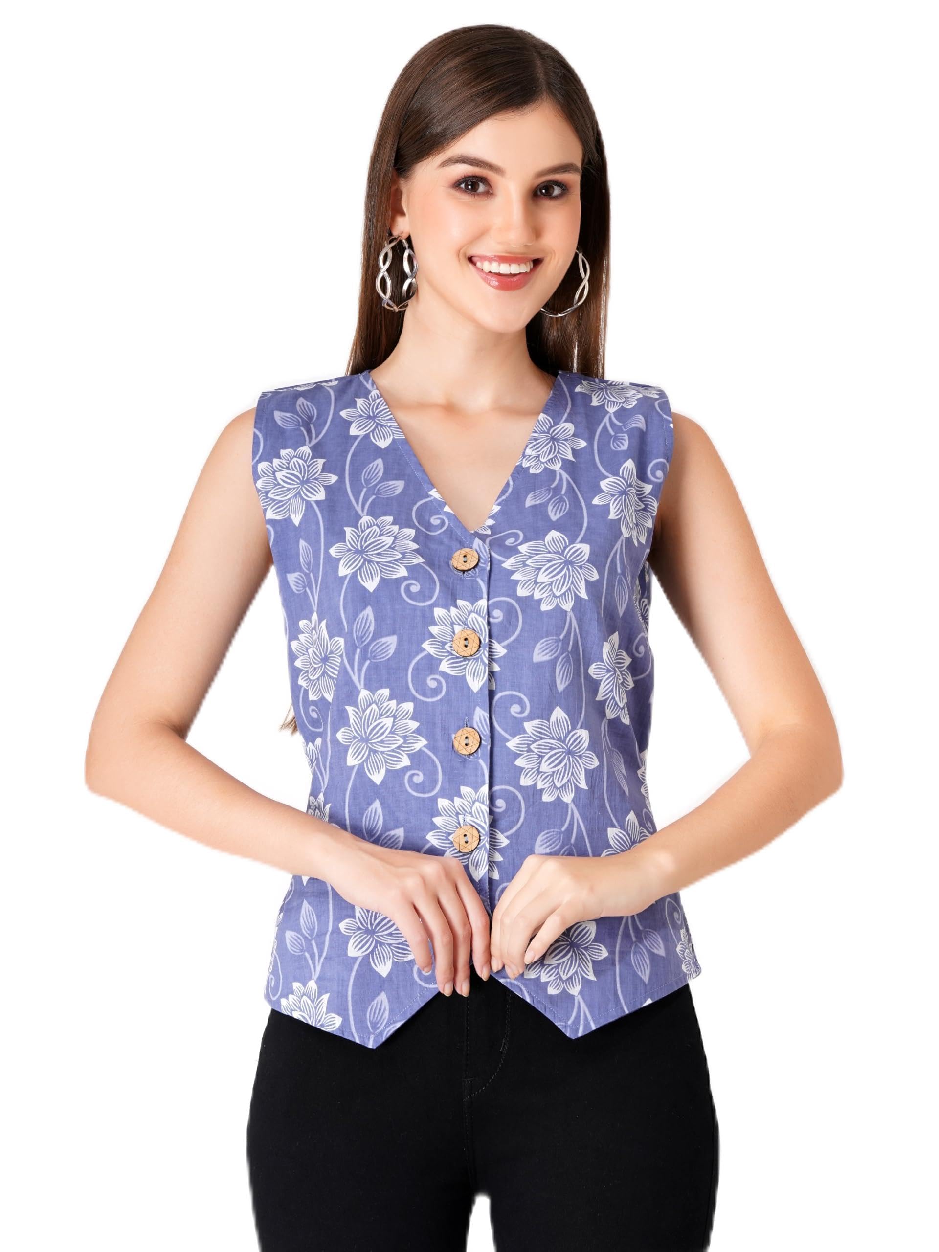 Waistcoat | Printed jacket | Pure Cotton Jacket | Women Wear | Girls Wear |