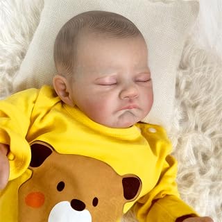 Anano Reborn Dolls Boy August Sleeping 19 Inch Real Baby Dolls That Look Real Looking Baby Dolls Reborn New Born Baby Gifts Girl with Dummy