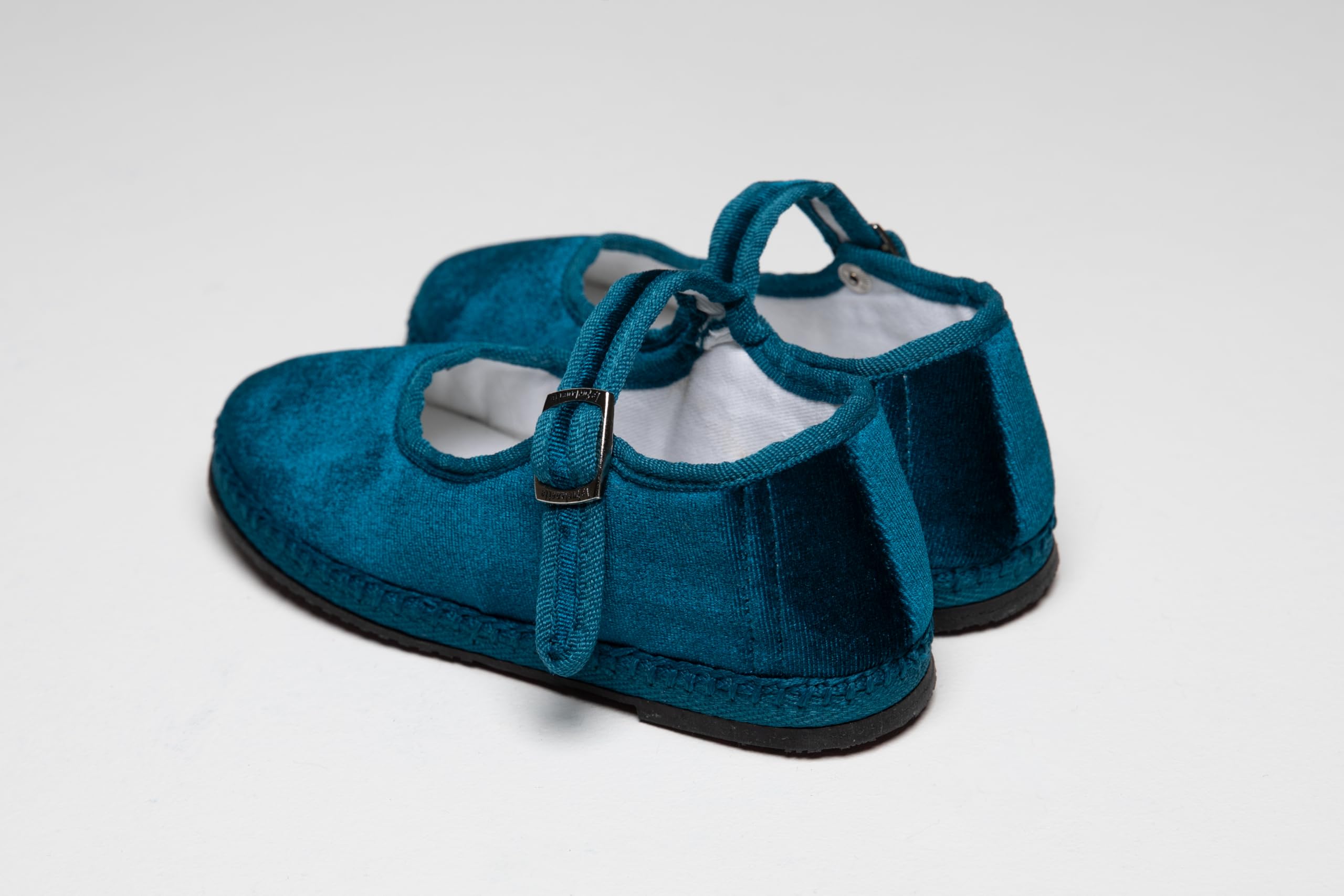 Bambina Scarpe friulane da Bambina in Velluto con Cinturino