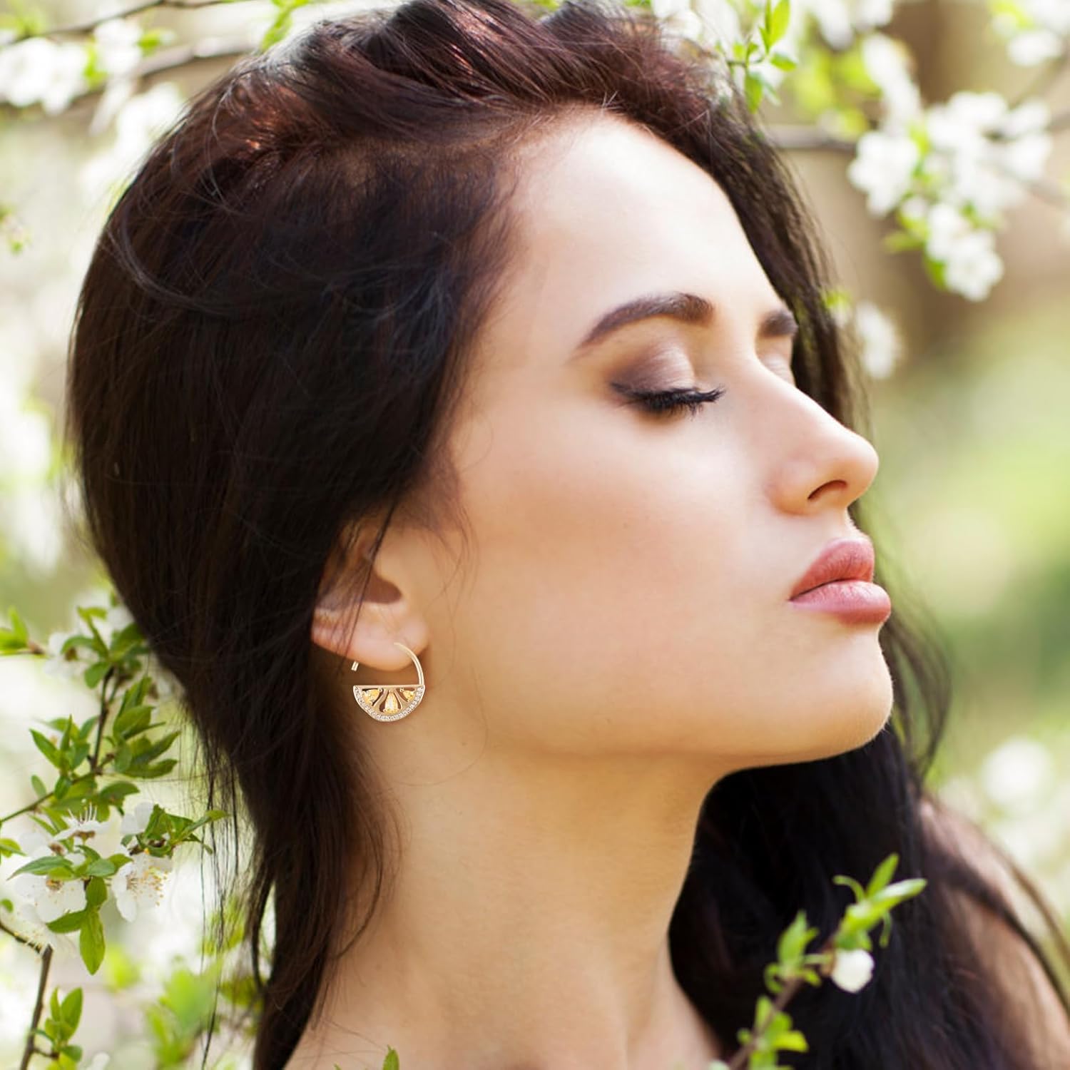 Fun Fruit Earrings for Women Kawaii Red Cherry Pink Cherry Lemon Grape Silver Strawberry Earrings Cute Dangle Crystal Cubic Zirconia Fruit Statement Earrings Summer Beach Party Jewelry Gift for Women - Image 4