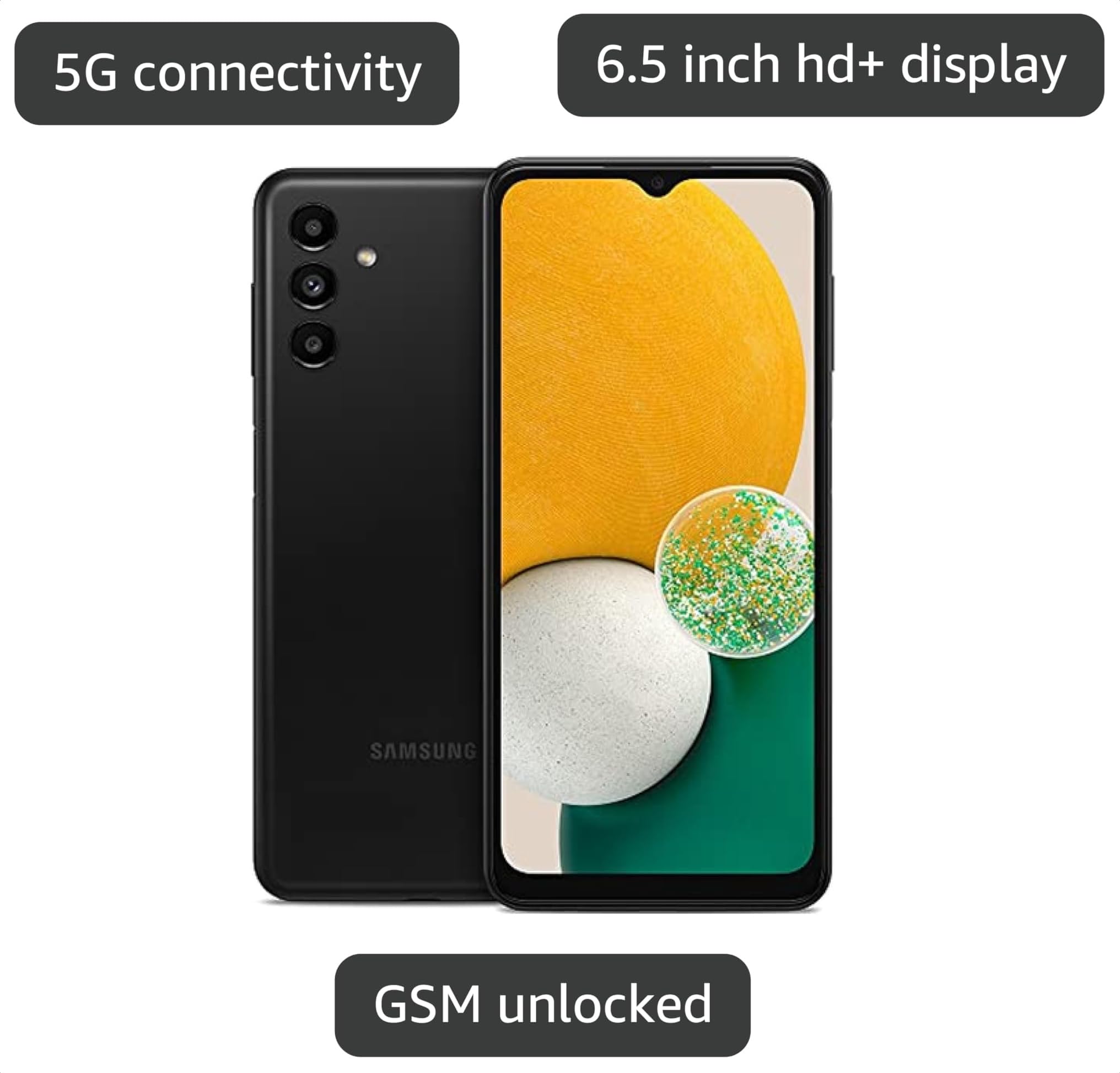 Amazon.com: Samsung Galaxy A13 5G, 64GB + 4GB RAM, Black