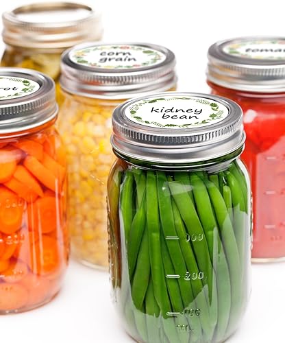 Miniatura 3 de 500 etiquetas de conservas de 2 pulgadas para tarros y tapas, calcomanías redondas de papel kraft para tarros de Navidad, 2 diseños diferentes de